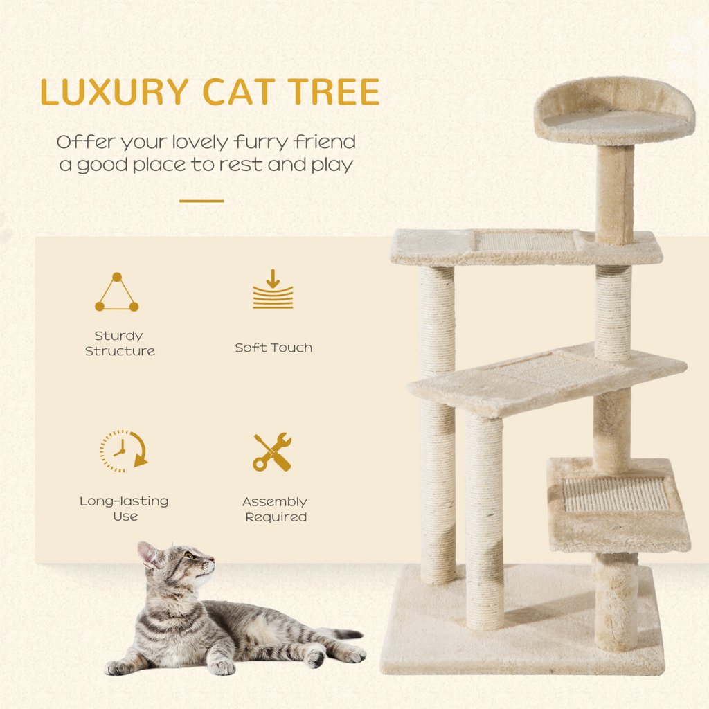 Cat Tree Scratcher Climbing Post Kitten Pets Scratching Furniture Tower