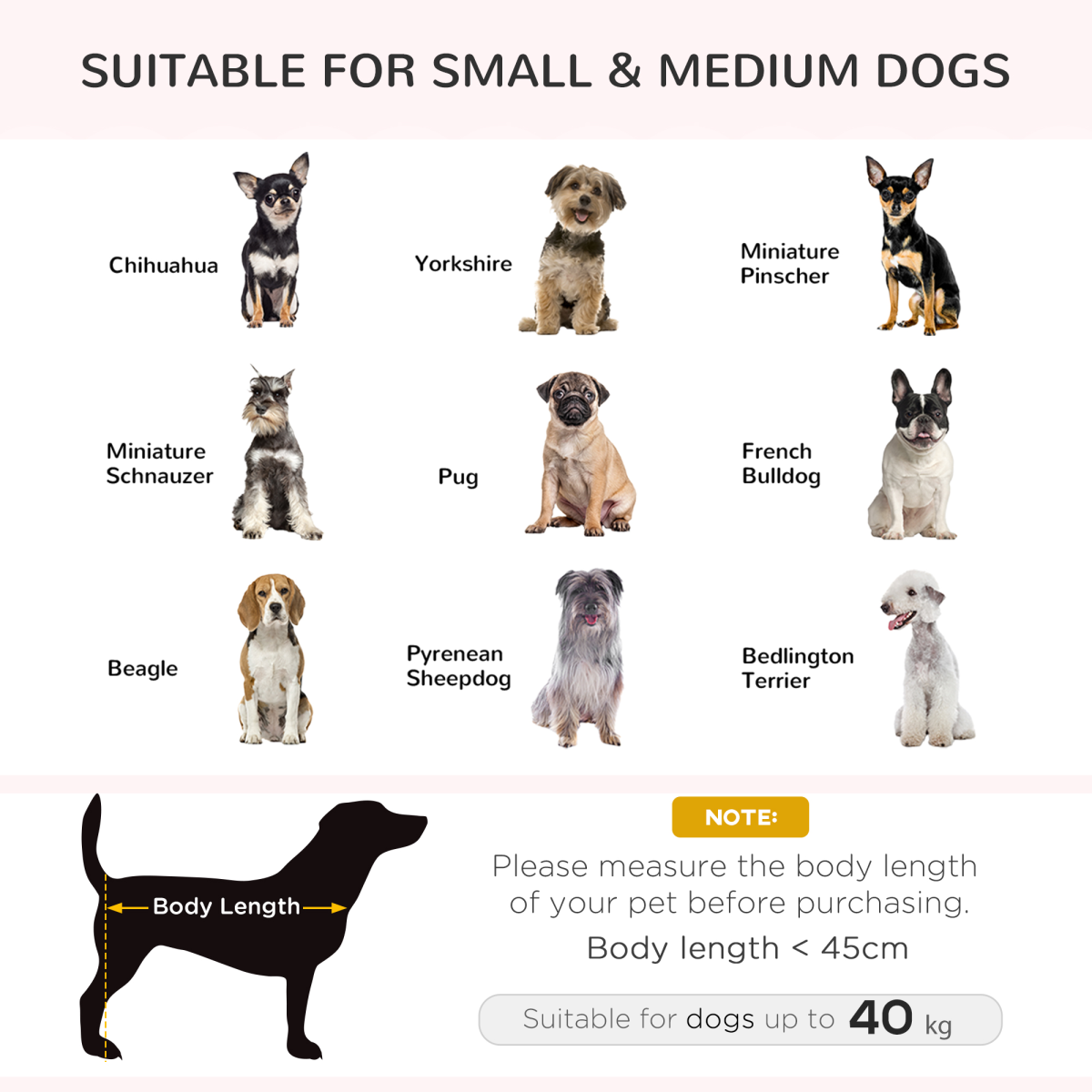 Elevated Dog Sofa Bed with Cushion for Medium and Small Dogs, Grey