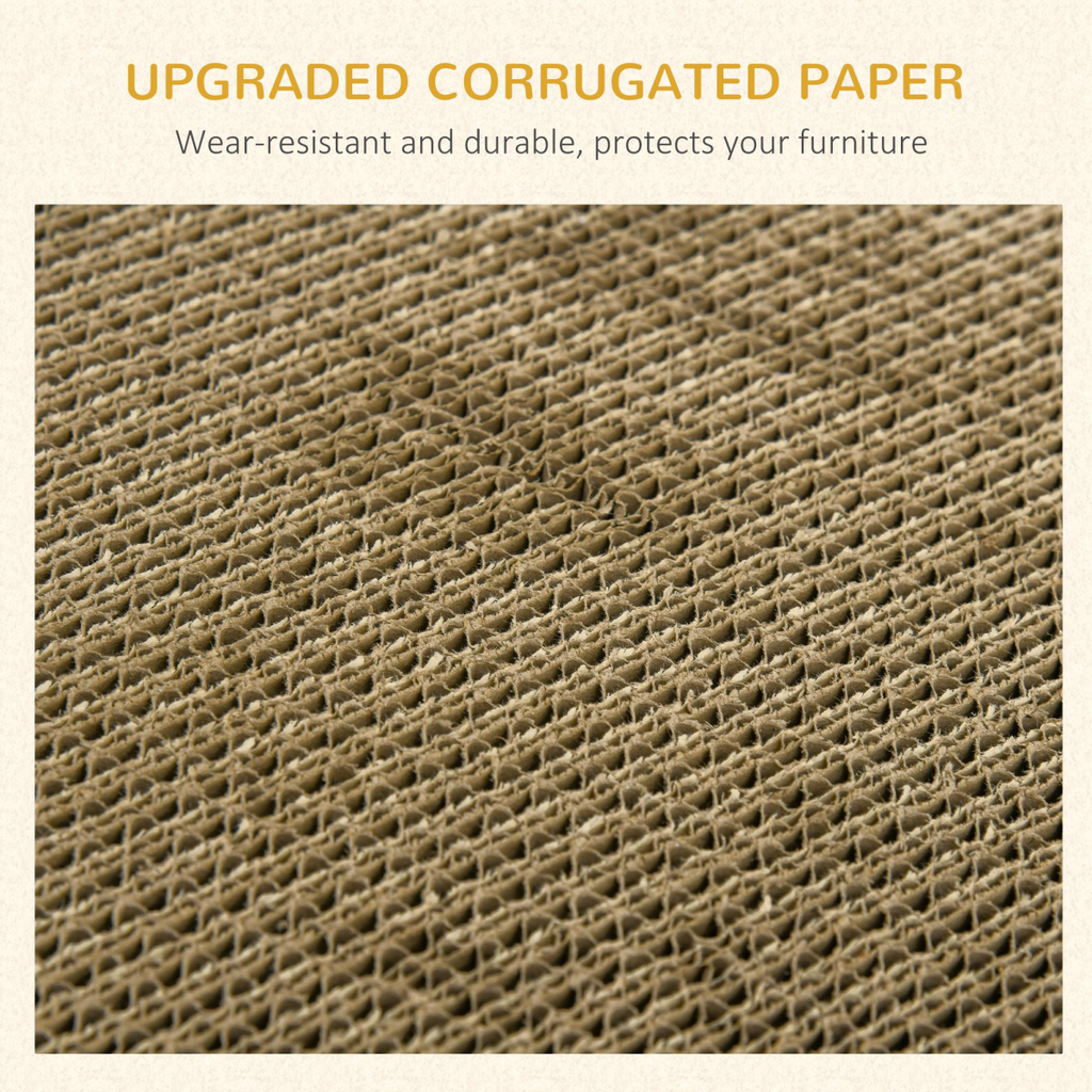 Cardboard Scratcher Lounger Bed, Cat Scratching Board with Catnip, 60x29x26.5cm