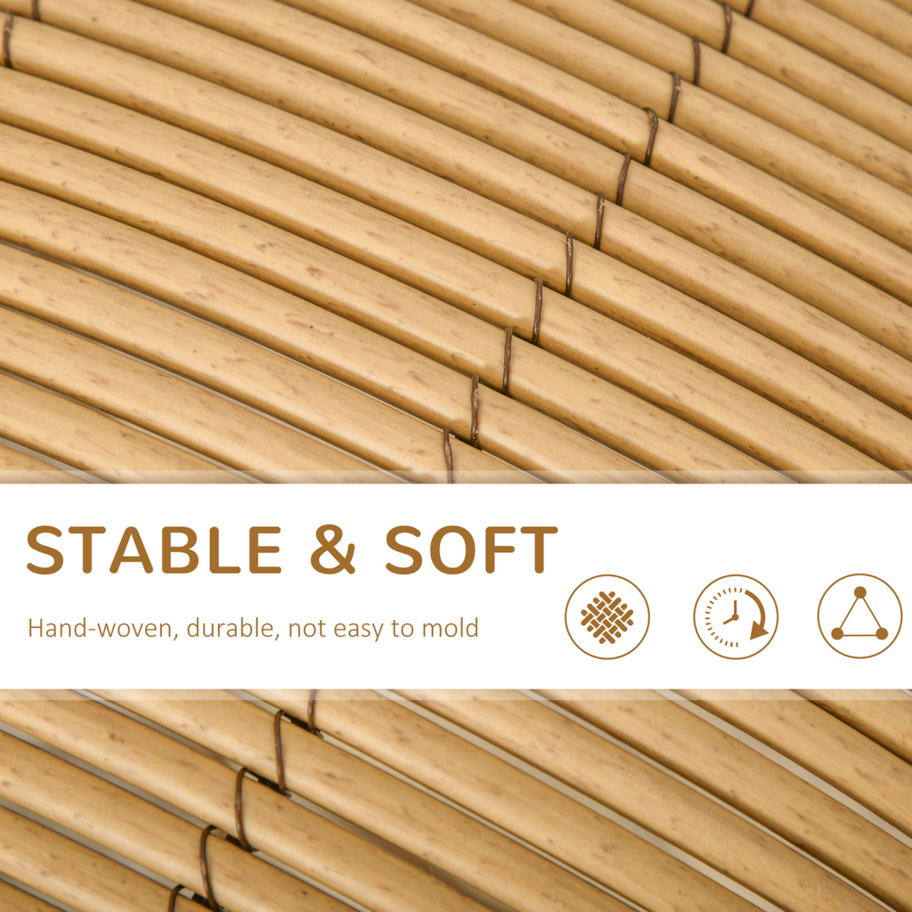 Cat Bed Elevated Rattan Kitten Basket Cozy Cave w/ Soft Cushion