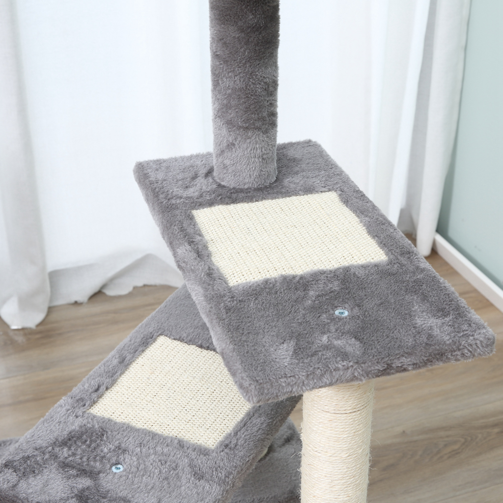 Cat Tree Activity Center Kitten Climbing Tower Scratching Post Plush