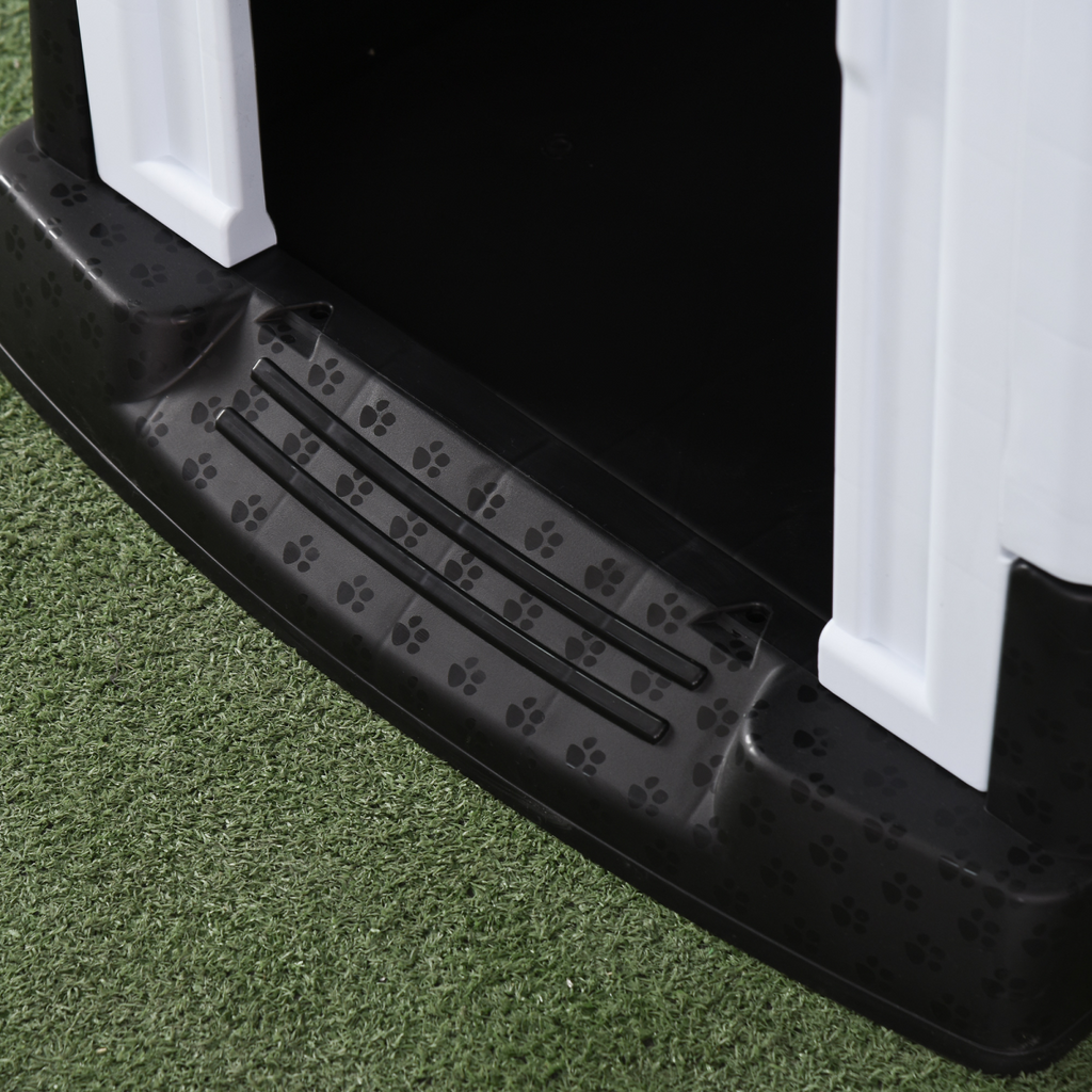 Dog Kennel for Outside Plastic Dog House for XS Dogs, 64.5 x 57 x 66cm