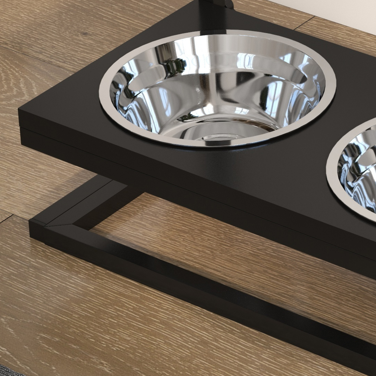 Raised Dog Bowl w/ Adjustable Height Stand for Small Medium Large Dogs