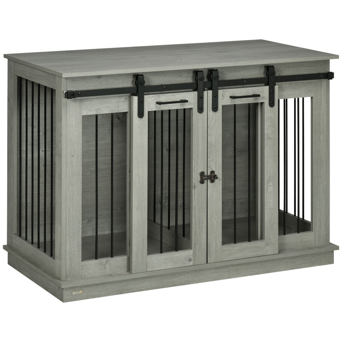 Dog Crate Furniture for Large Dogs, Double Dog Cage for Small Dogs, Grey
