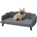 Dog Sofa, Pet Couch Bed for Medium, Large Dogs w/ Legs, Cushion - Grey