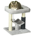 Small Cat Tree Tower with Scratching Posts, Bed, Perch, Self Groomer, Toy