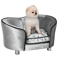 Modern Dog Sofa Couch Puppy Bed Kitten Lounge w/Storage Pocket Removable Cushion