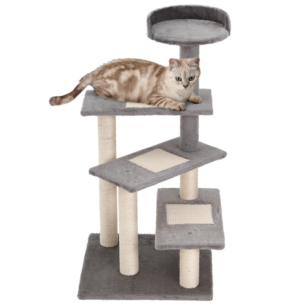 Cat Tree Activity Center Kitten Climbing Tower Scratching Post Plush